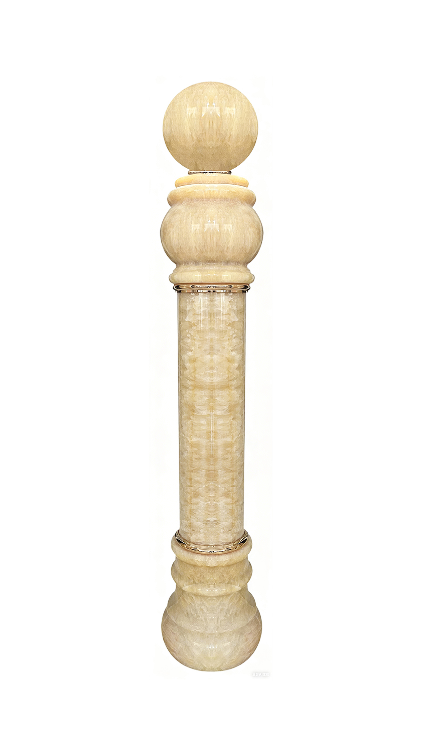 Alabaster Column Pfosten in beiger Stein-Optik